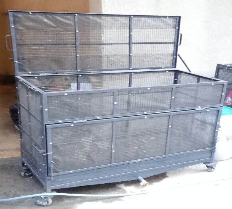 Cropped photo of compost cage